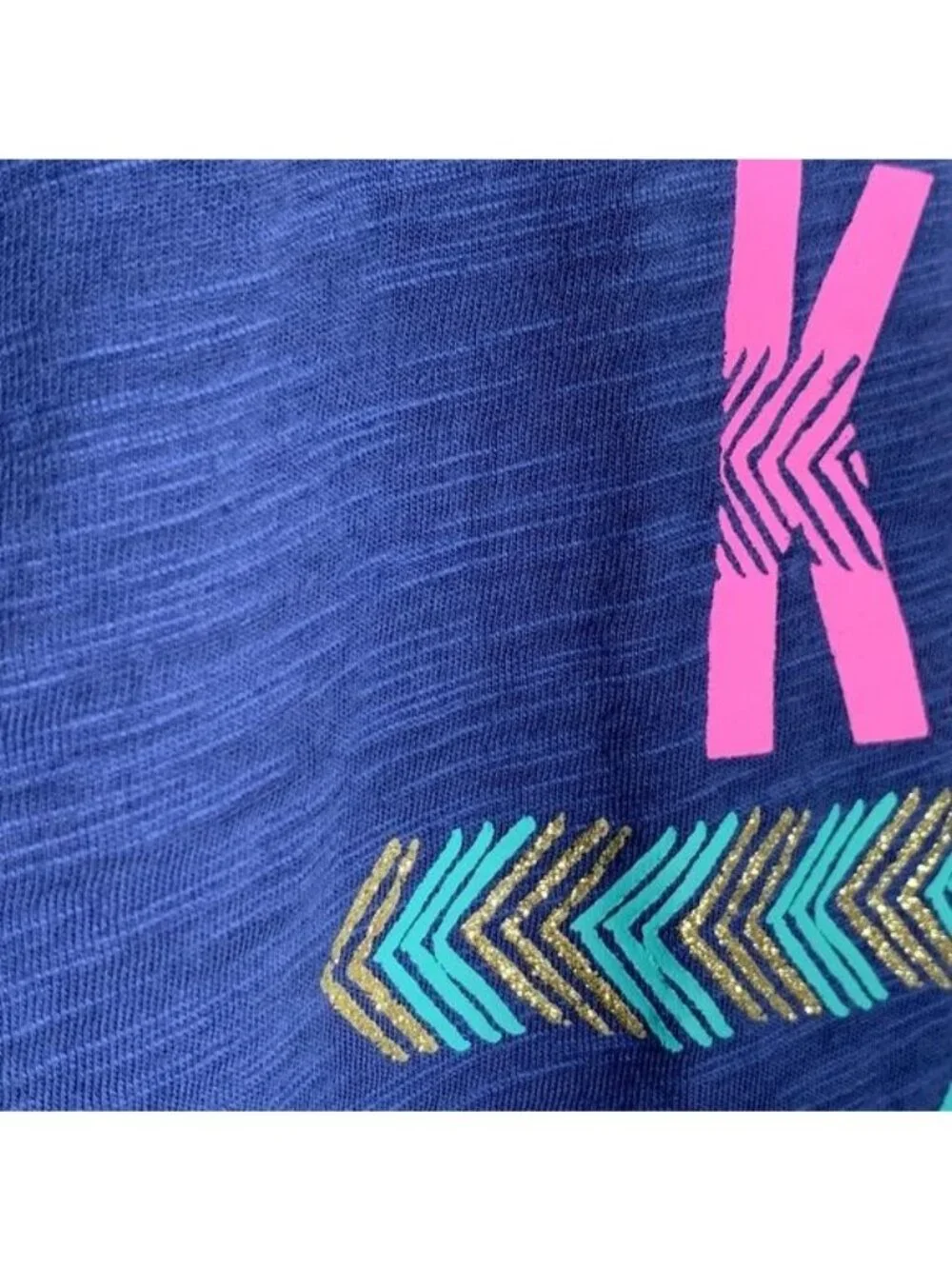 OshKosh B'gosh Girls Size 4-5 Blue Graphic T Shirt Short Sleeve Tee
